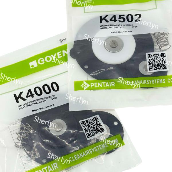K4000 M1182 Kit de reparación del diafragma del sello de nylon para Goyen CA40DD/RCA40DD Válvula de pulso bandeja de nylon de caucho nitrilo