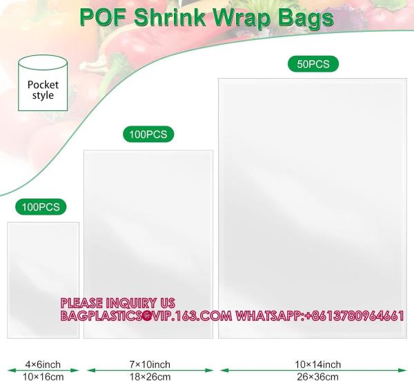 Sustainable Heat Shrink Wrap Bags POF Heat Shrink Wrap For Homemade DIY Packaging Soap Candle Bath