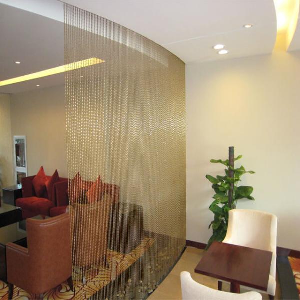 Hot sale Long+Bead Metal Ball Chain Curtain For Room Divider