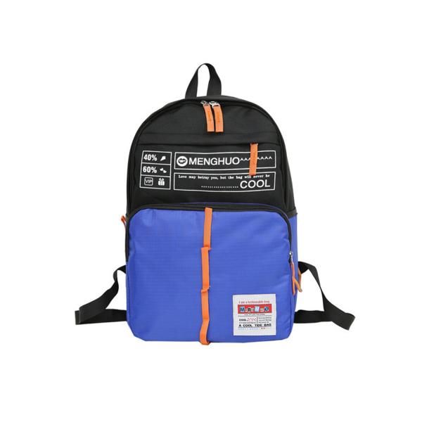 summer new Korean style letter printed backpack casual fashion contrast men's and women's outdoor backpacks