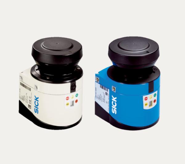 Sensor LiDAR 2D LMS1xx de SICK con rango de escaneo de 50 m, carcasa con clasificación IP67 y ángulo de escaneo de 190° para una medición precisa