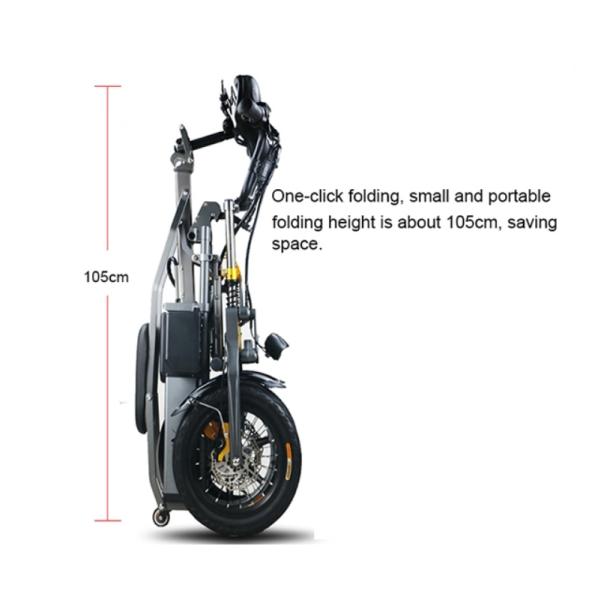 Convenient Electric Tricycle Bike High End 14 Inch Folding Hydraulic Disc Brakes