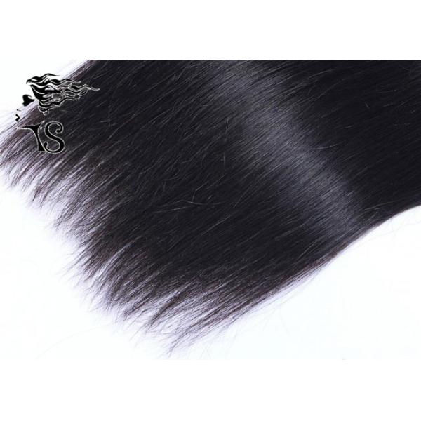 Straight Unprocessed Brazilian Hair Bundles , Brazilian Virgin Human Hair Natural Color
