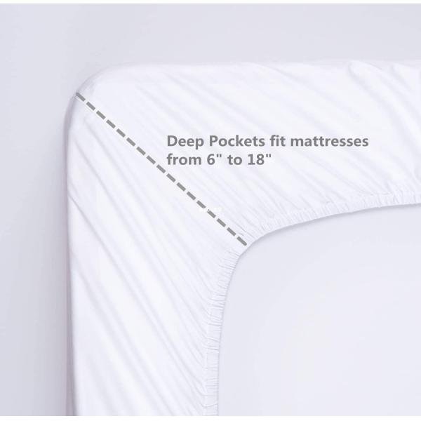 3pcs Luxury Softest 1500 Thread Count Egyptian Fitted Bed Sheet for Hospital Bedding