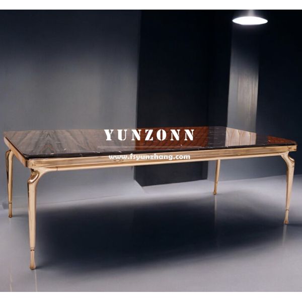 Furnistyle Manufacturer Custom Formal Elegant Marble Dining Table Modern Luxury Dinning Table Set Wedding Furniture
