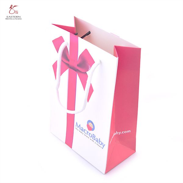 Custom Cute Design Ivory Board Paper Bag