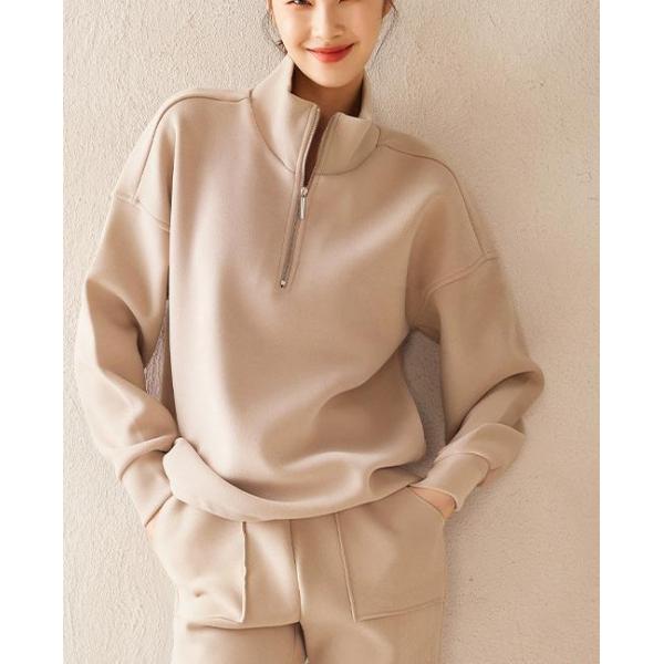 Hoodie Women′s Winter New Windproof Waterproof Warm Top Thickened Heat Storage Stand-up Collar Loose Casual Coat Women