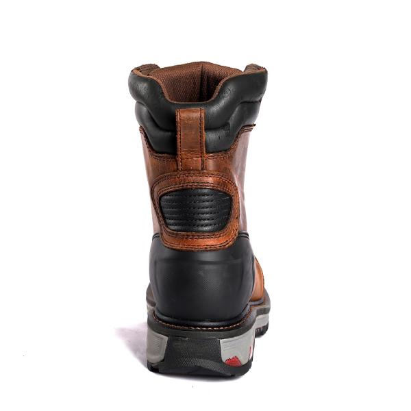 Piel de vaca dividida Goodyear Calzado de pie de acero Absorción de golpes Resistencia a las perforaciones Calzado de seguridad de marca