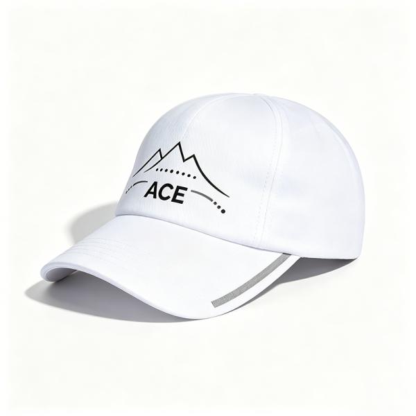 Breathable Sport Polyester Sweatband Metal Strap Cap Unstructured Comfortable Adjustable Casual Hat for Outdoor Activities