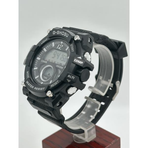 Автоматическая дата Чёрные цифровые спортивные часы со 100-метровой водостойкостью