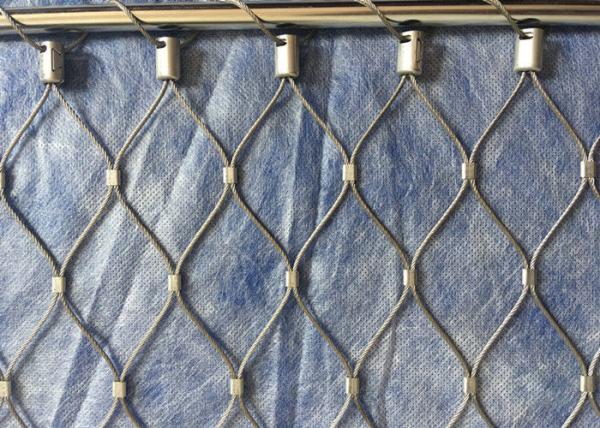 Nonflammable Balustrade Safety Netting Stainless Steel Decorative Effect Vivid