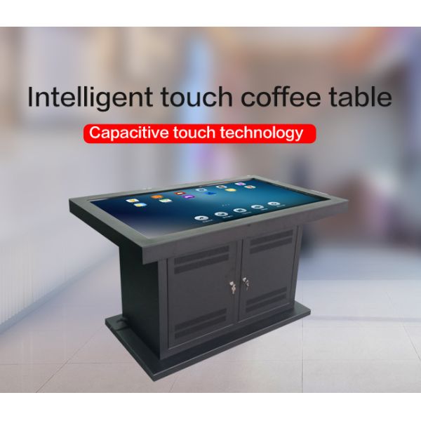 65-Inch Capacitive Interactive Touch Screen Table with Cabinet Adjustable Inquiry Terminal