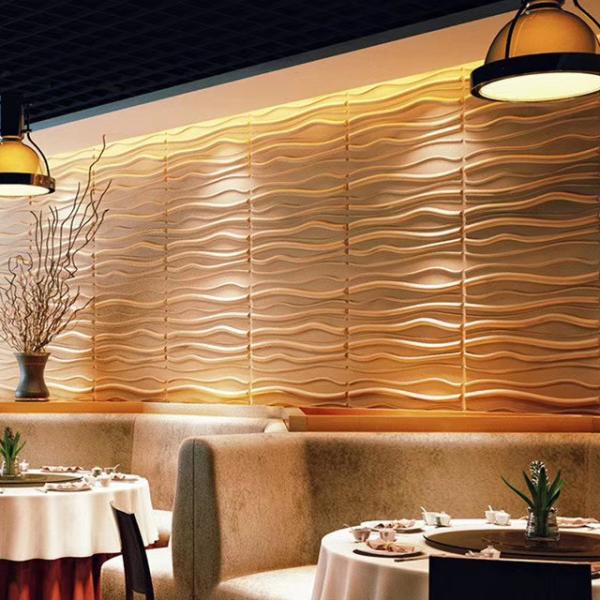 Luxury Living Room TV Background 500mm*50mm ПВХ 3D стена с современным дизайном