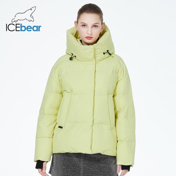 Green Winter Jacket Women Zipper Closure Womens Black Winter Coat Polyester Filling