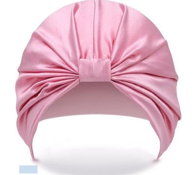 pink 100% Pure Silk Hair Bonnet , 43cm Mulberry Silk Head Cover