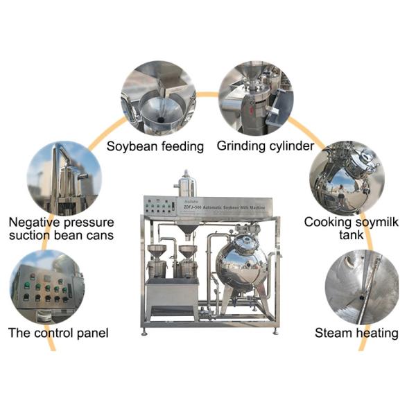 500kg soymilk machine Complete milk processing unit Complete soy milk production plant
