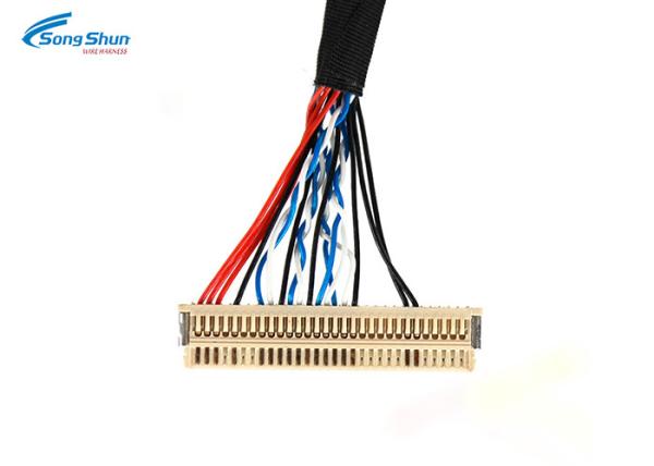 LCD LVDS Cable Assembly DF19G-30S-1C 30Pin 0.6 Mm For Video Camera Scanner
