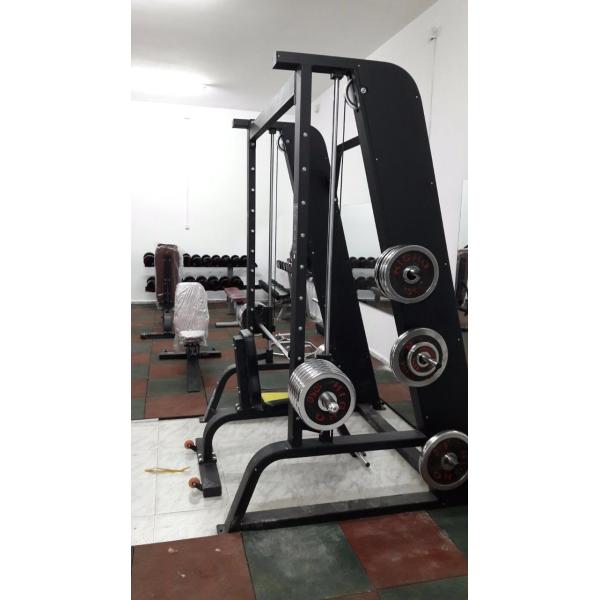 Bodybuilding Q235 Pipe Fitness Smith Machine Squat Gantry Machine