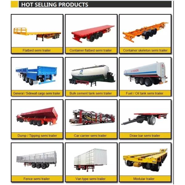 40-120 т полуприцепы с низким покрытием с механической/гидравлической лестницей и механической подвеской