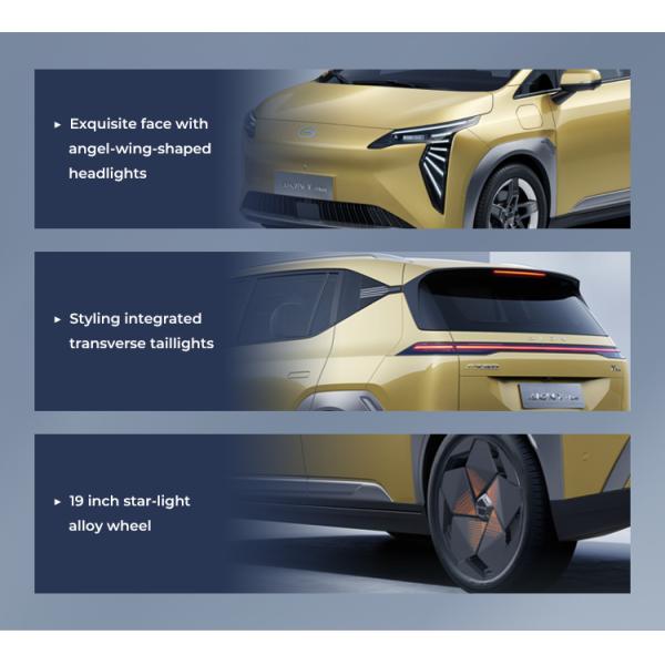 Left Hand Drive Electric Vehicles Aion Y EV Max Mileage 610km Yellow