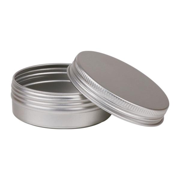 Natural Color Aluminium Cosmetic Tins 80g 2.8 OZ Cosmetic Jars With Lids