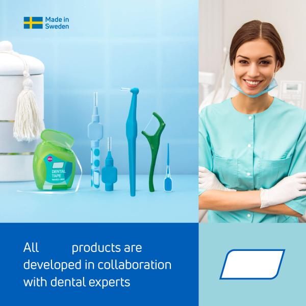 Cepillo Interdental Angular Tamaño 1 Paquete de 25 0.45mm Espacios Extra Pequeños Naranja Reducción de Placa