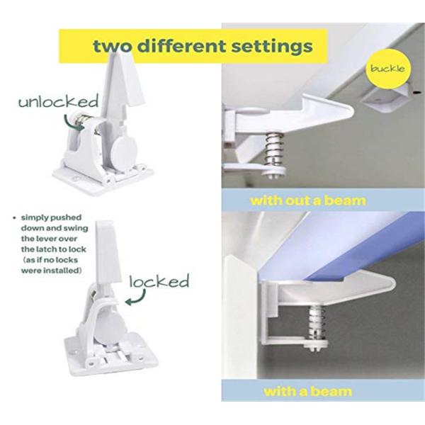 Baby Spring Cabinet Lock Safety Cabinet Locks Keyless Baby Cabinet Lock