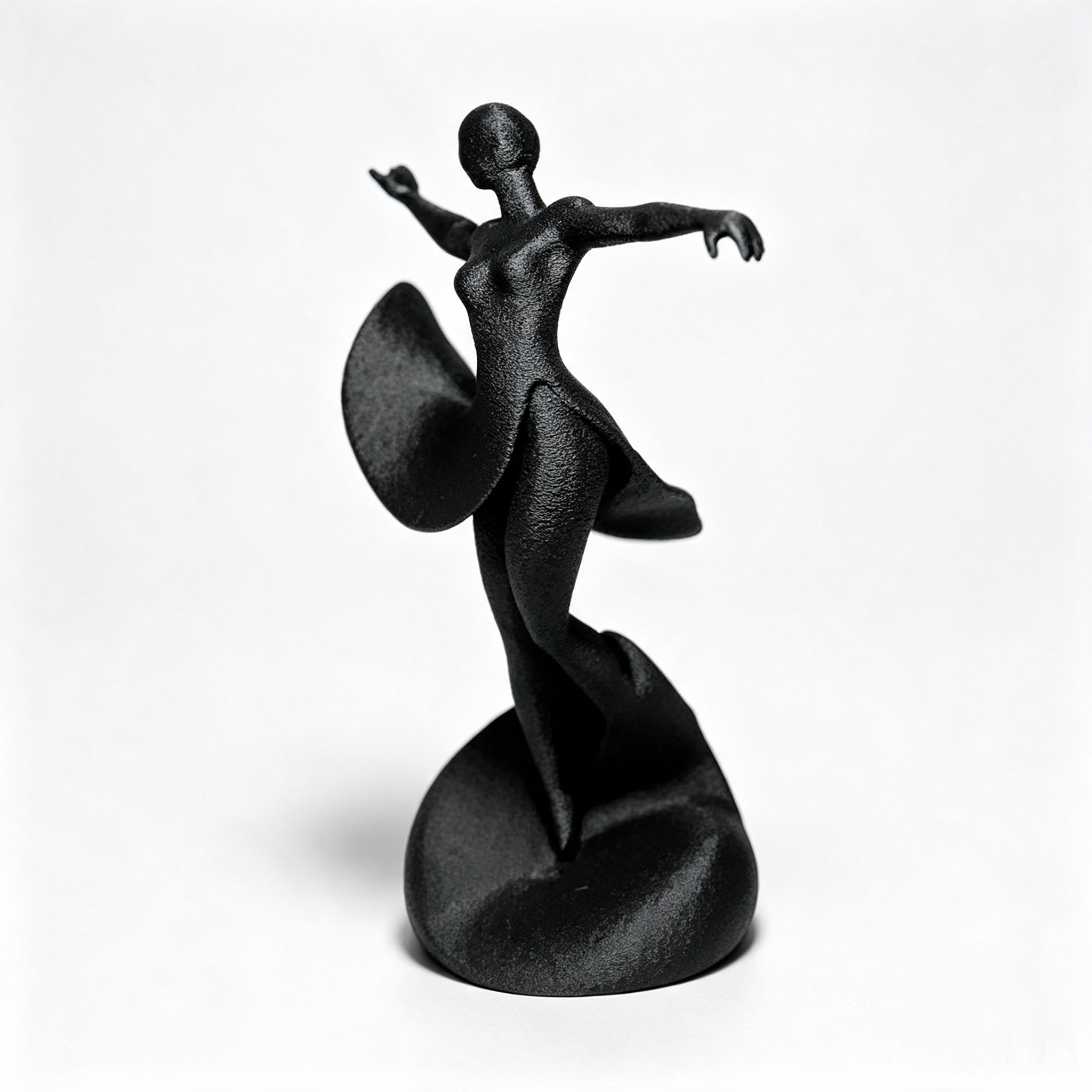 Abstract Dancing Woman Sculpture 3D Printed Art Ornament for Tabletop Interior Decoration