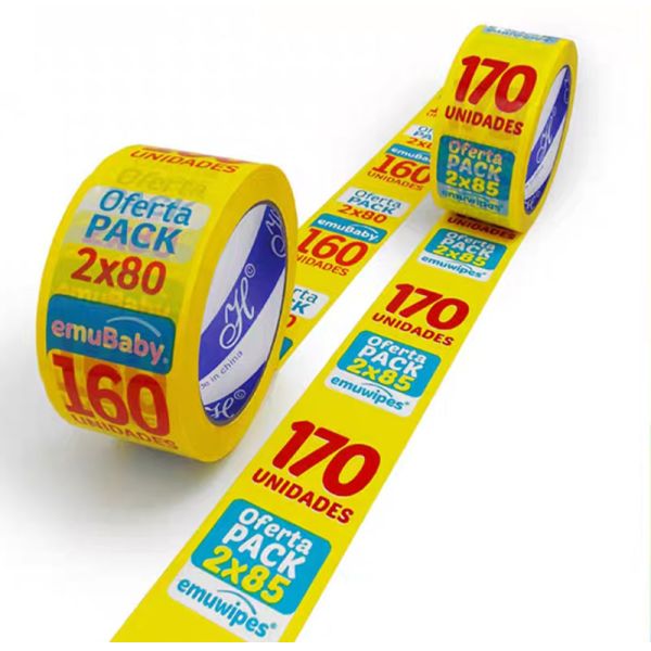 Oem Bopp Pink Thank You Food Packaging Sticker Tape For Box Sealing