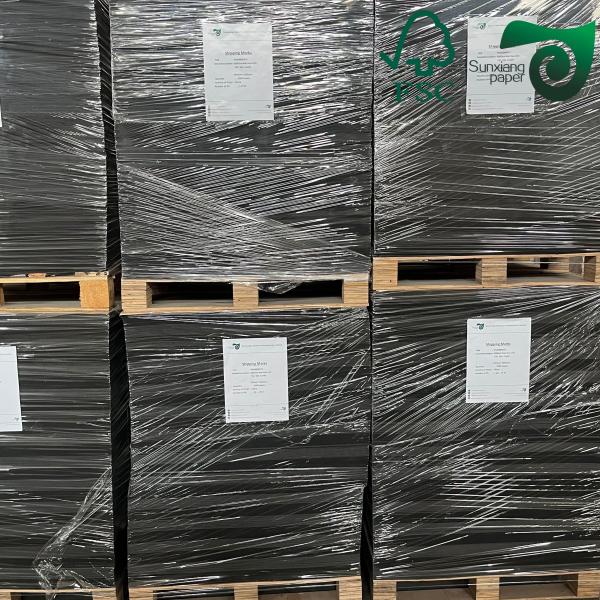 FSC 280gsm 104 LB 8.5 11inch Uncoated Smooth Black Cover Cardstock Paper