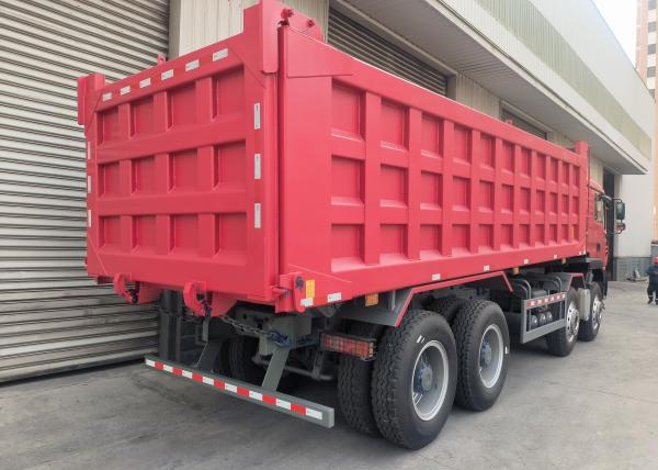 Sinotruk Howo Tipper Dump Truck Tx 400Hp Euro 2 8 × 4  Lhd 12 Wheels Red