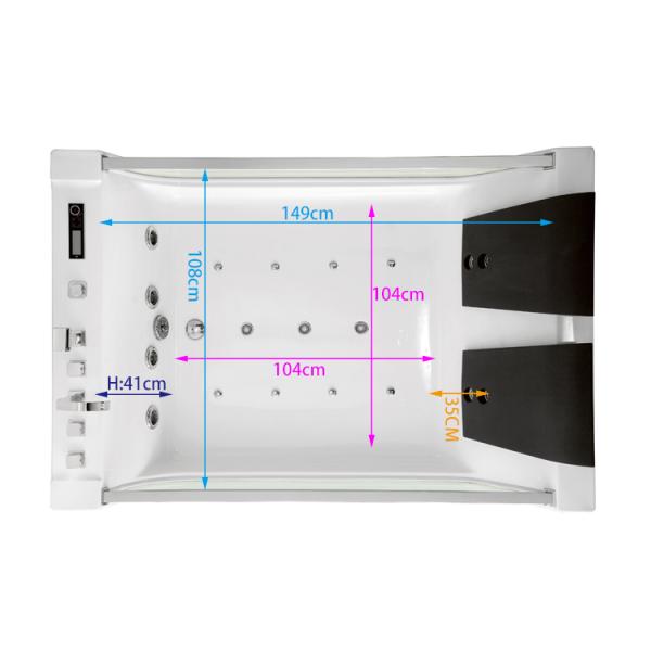 1800 x 1200 стекел ушата джакузи гидро ванны массажа SPA гидромассажных двойных