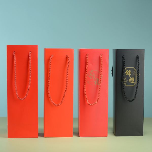 Custom Printed Water Bottle Packaging Set Foldable Paper Box Paper Bag With Logo Hot Stamping UV & Silk Screen Printing