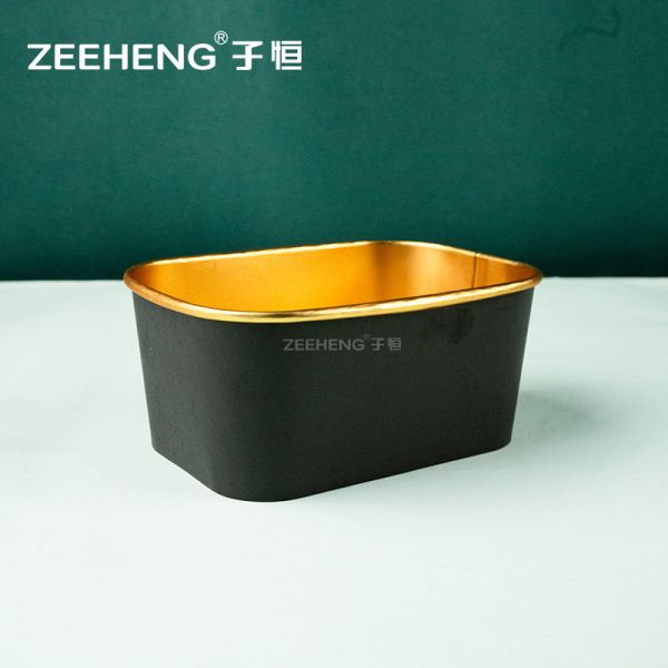 Durable Black Gold Paper Bowl For Catering Events Parties And Food Service Applications With Eco Friendly Disposable Design