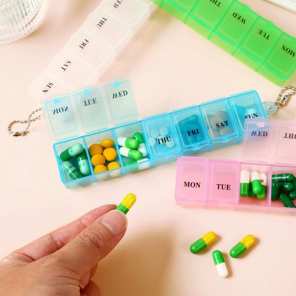 Custom Logo Weekly 7 Days Travel Daily Pill Case Portable Medicine Organizer