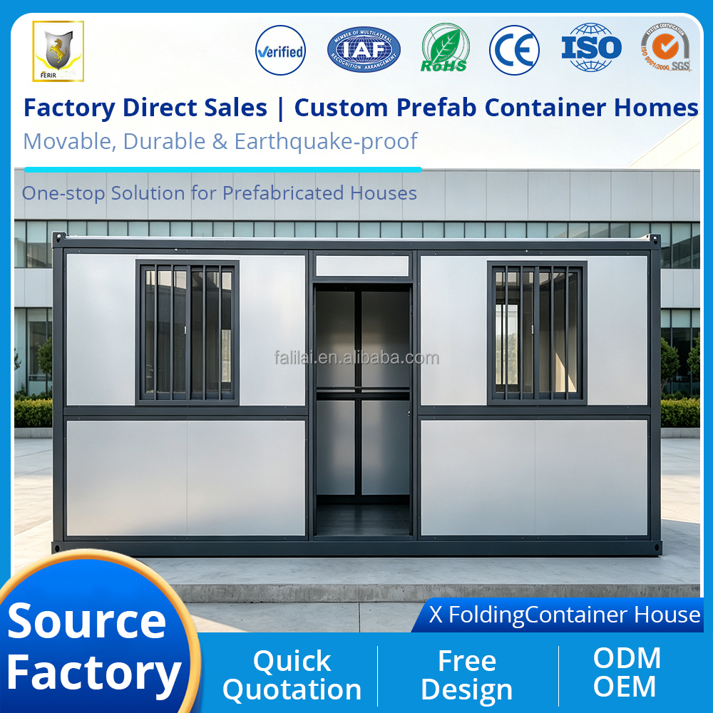 Hot Sale Ready Use X-type Folding Luxury Container House Tool Free Assembly Collapsible Prefab Building Waterproof Bedroom