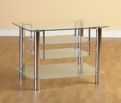rectangle tempered glass tv stand xyts-019