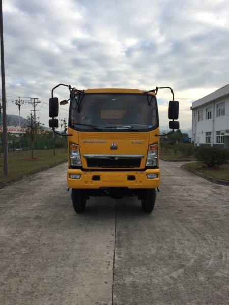 Sinotruk Homan 4x2 10 Ton Dump Truck Yellow color Wheelbase 3450mm