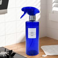 500 ml Bouteille en plastique bleu, cylindrique, lisse et bleu