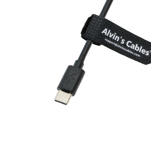 BMPCC DC 2.5 * 0.7mm ângulo direito para USB-C Tipo-C PD cabo de alimentação para Blackmagic Design Pocket Cinema Câmera 60CM