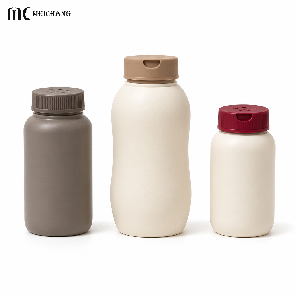 100g HDPE Powder Bottle with Sifter Cap for Baby Powder & Cosmetic Powder Packaging (MC-1505)