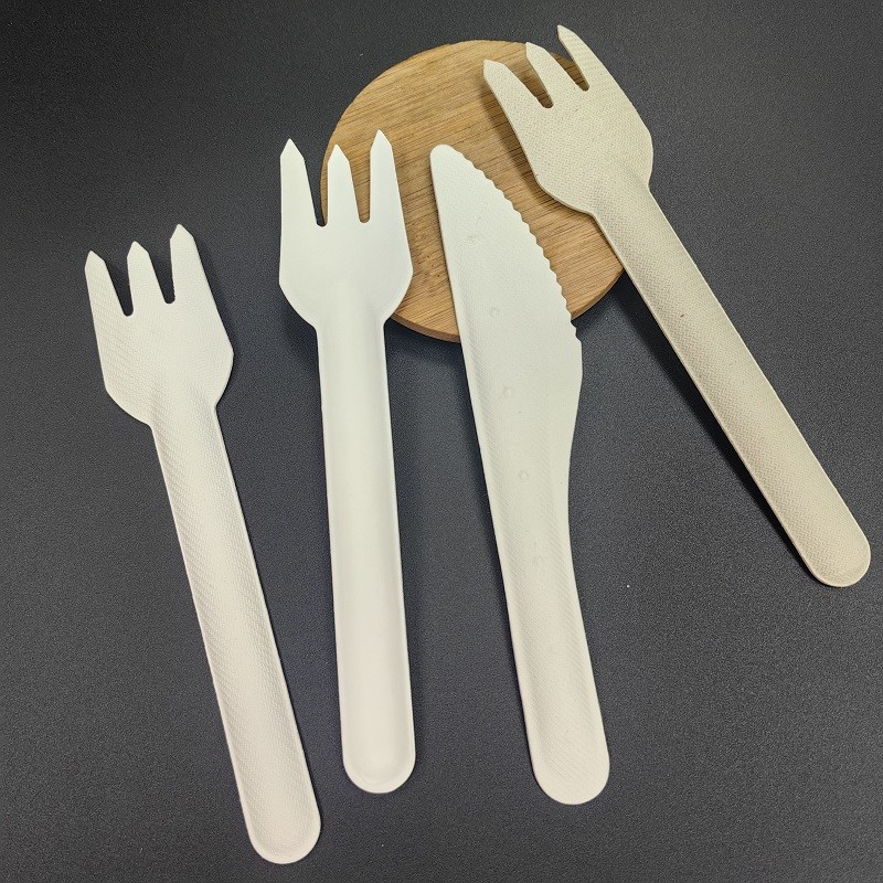 Biodegradable Compostable столовый прибор вилки ножа бумажной пульпы для паковать