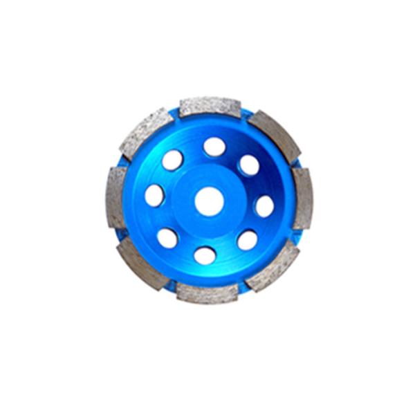 Blue  4'' Diamond Cup Wheel Sintered Silver Brazed Single Row  Cup Wheel