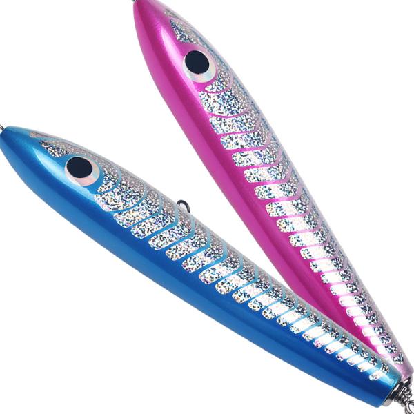 Лазерный цвет 20 см/90 г 3D Глаза Твердая древесина Приманка Трепл крюки Лучшая плавность Деревянный карандаш Рыболовная приманка