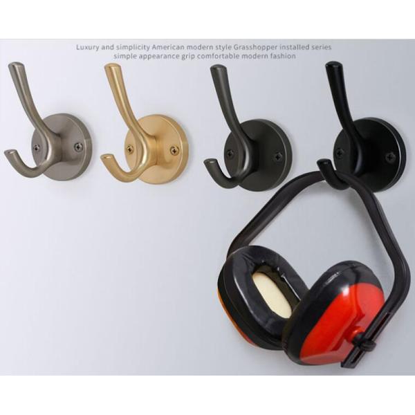 Simle Modern Cap Holder Brushed Brass Bag Holder Zinc Cloth Hook  Bathroom Hardware Fittings