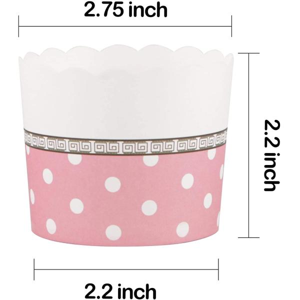 Muffin Cupcake Cases Paper Baking Cups Wrapper in White Dot for Cake Ice Cream Dessert Wedding Birthday Party