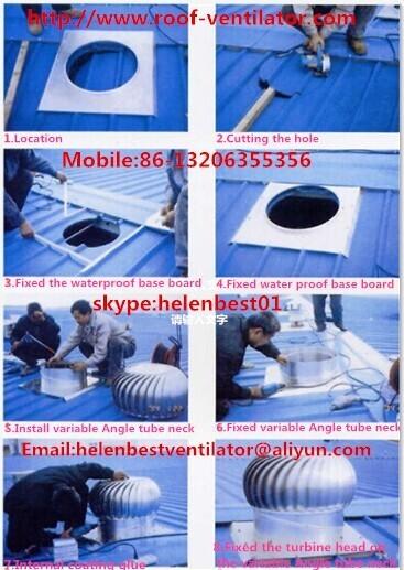 2015summer no power roof ventilation fan with Low Pricing