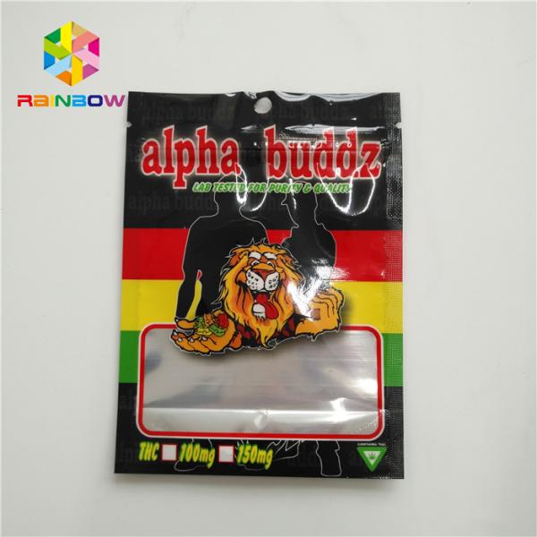 Wedding Cake Plastic Pouches Packaging Three Side Sealed Zipper Bags With Hologram Effect