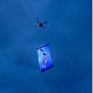 P50 Flexible LED Mesh Screen Drone Display Ultra Lightweight 0.8kg IP68 Outdoor Shows Concert Stage Commercial