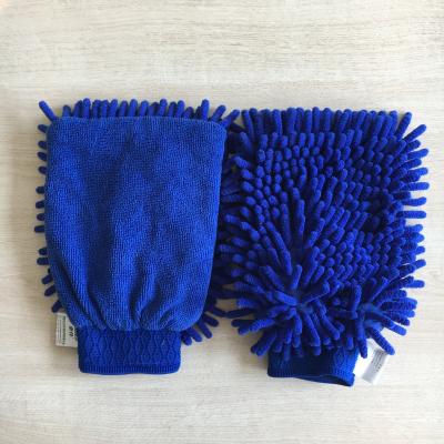 House keeping  washing absorb mitt 100% polyester microfiber mitt gloves